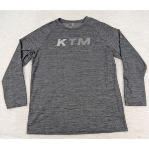 KTM Shirt Long Sleeve Men's XXL‎ Heathered Blue/Gray Motorcycle Motocross
